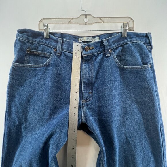 Lee Regular Fit Jeans Mens 40X30 Straight Fit Button Zip Fly 5-Pocket Denim Blue - Picture 8 of 14